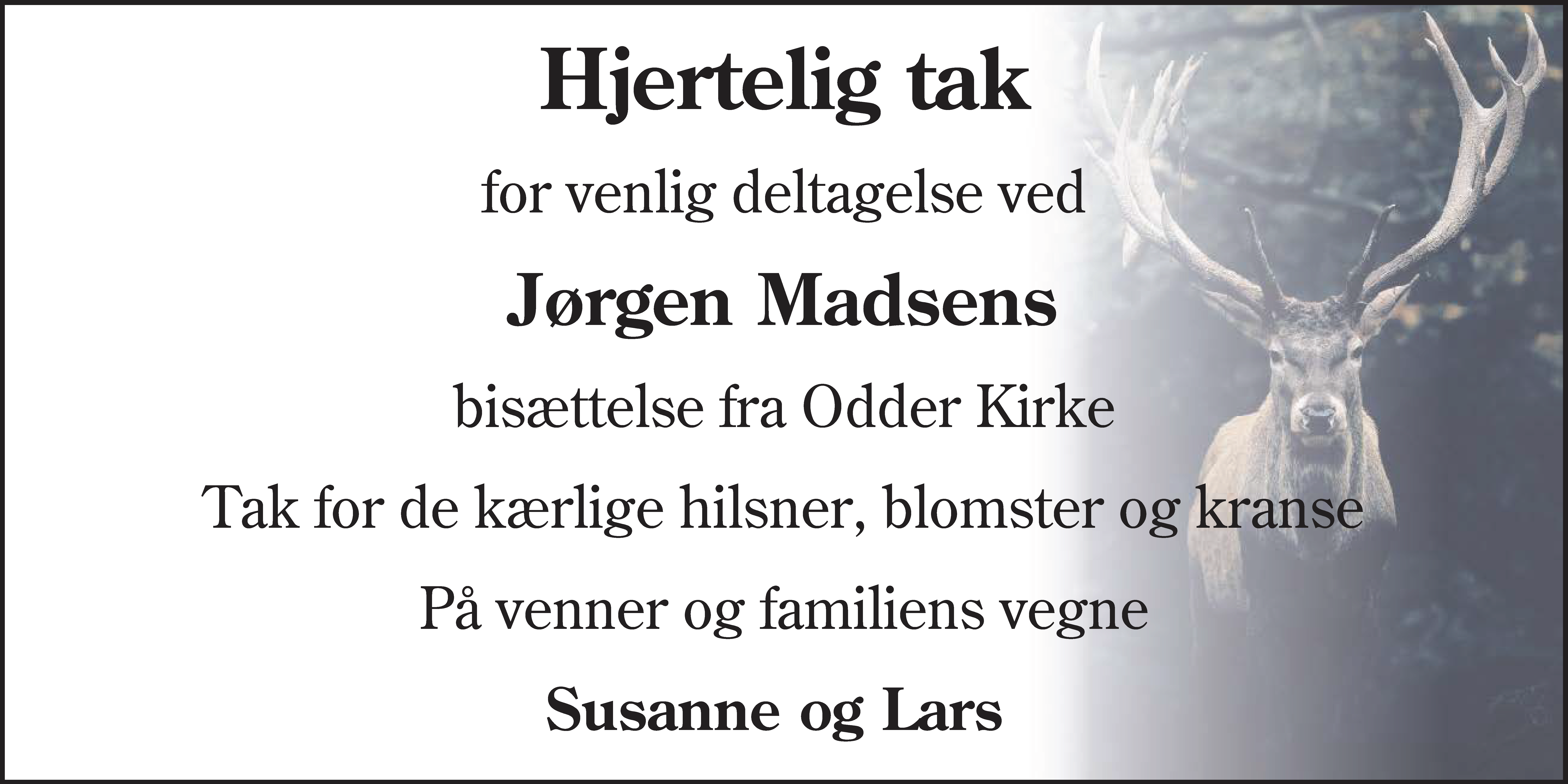Dødsannonce for Jørgen Madsen