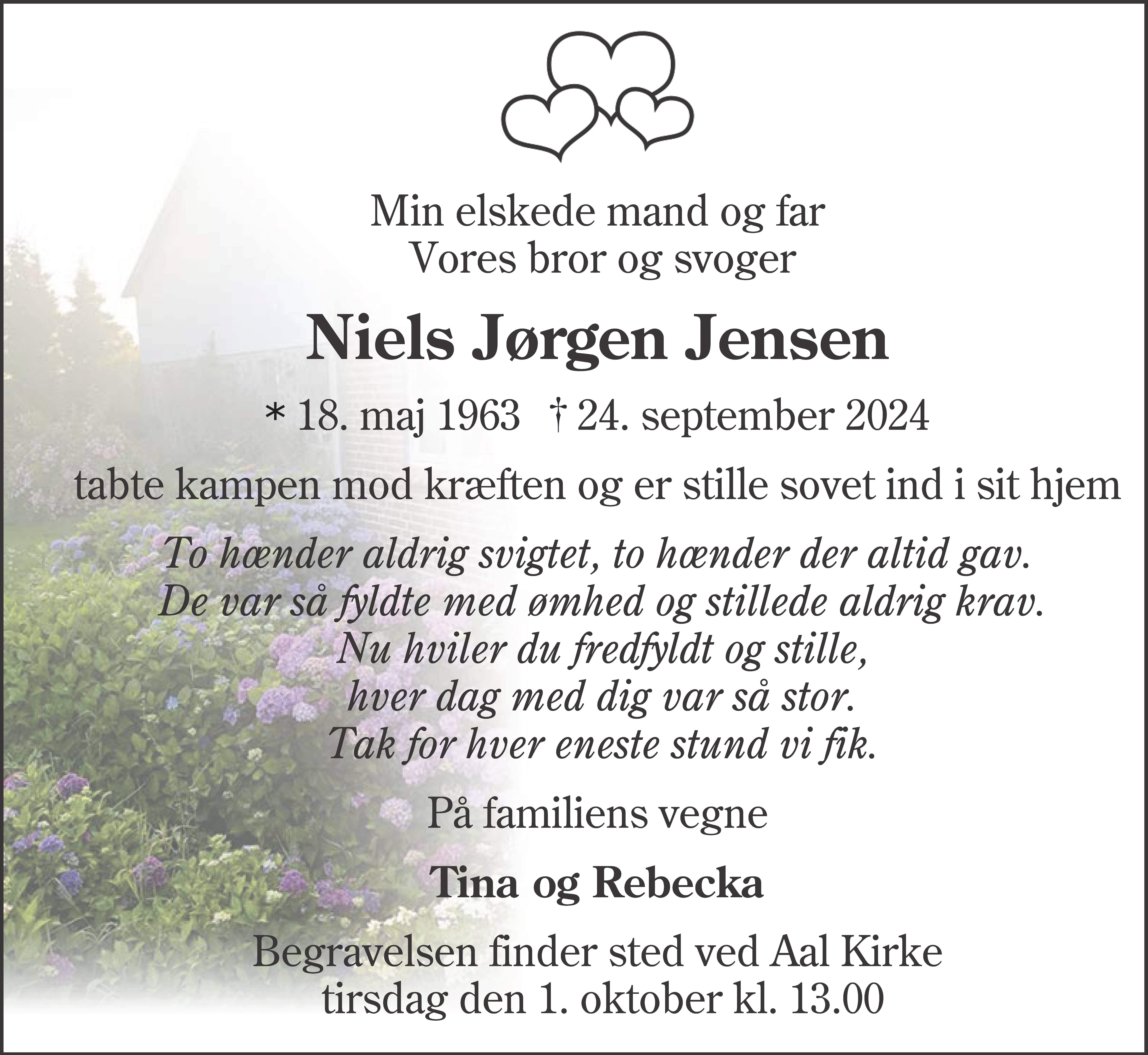 Dødsannonce for Niels Jørgen Jensen