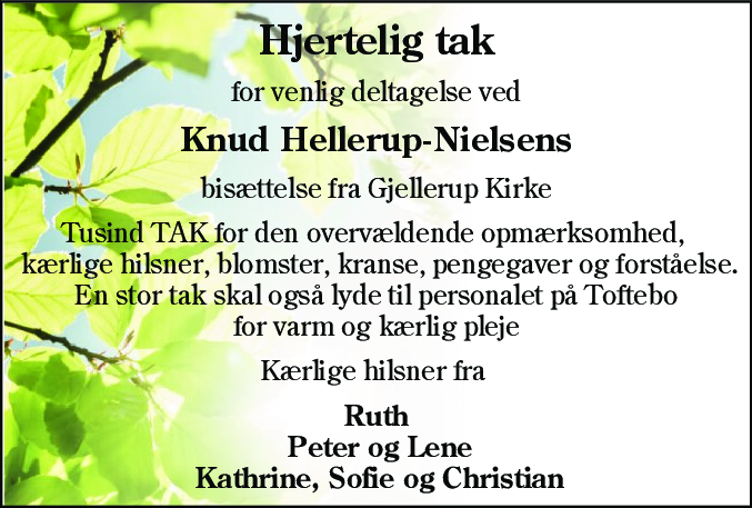 Dødsannonce for Knud Hellerup-Nielsen