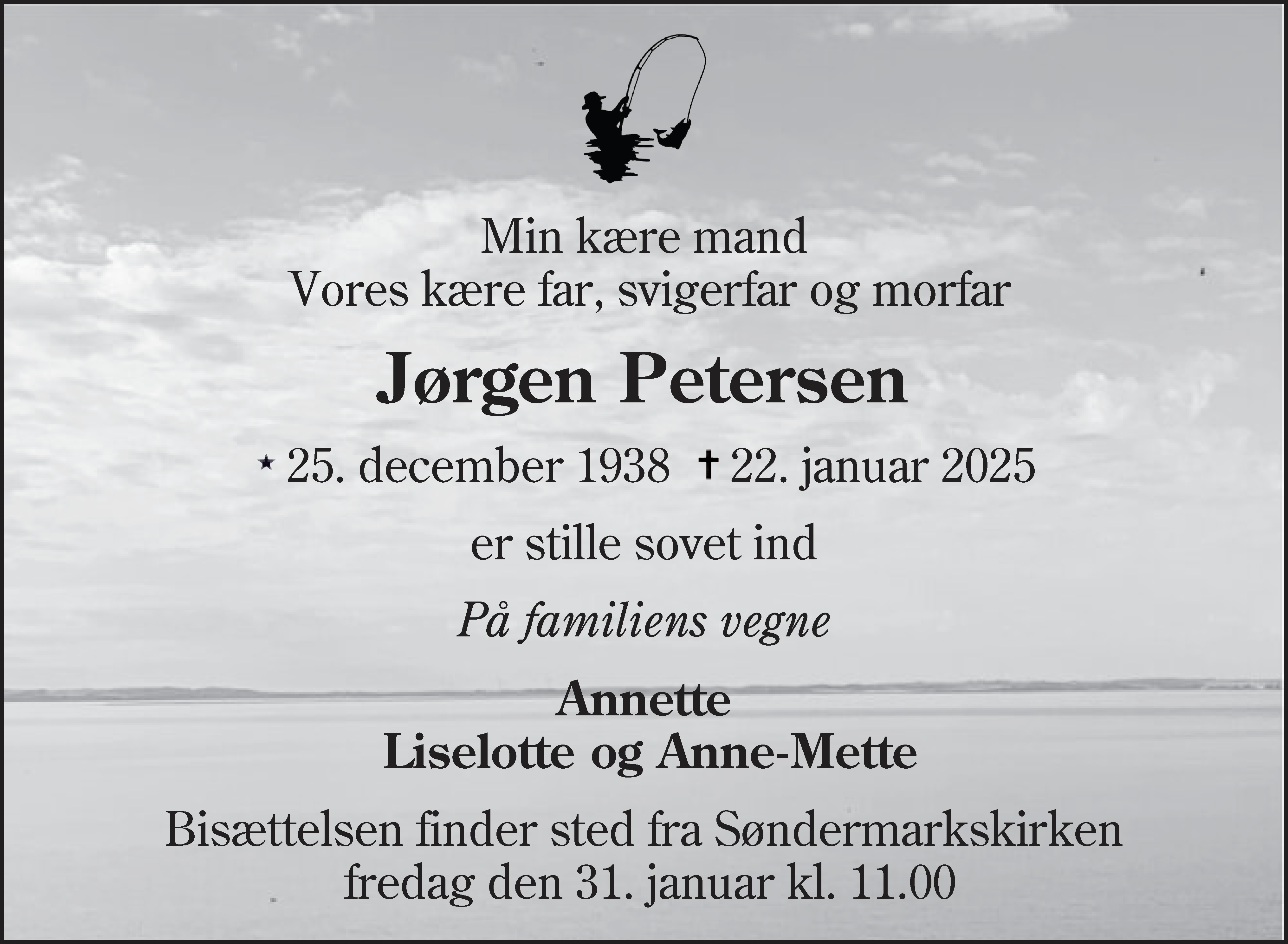 Dødsannonce for Jørgen Petersen
