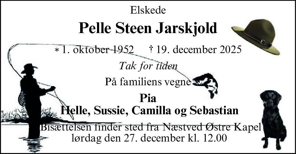 Dødsannonce for Pelle Steen Jarskjold