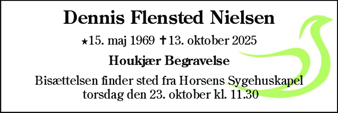 Dødsannonce for Dennis Flensted Nielsen