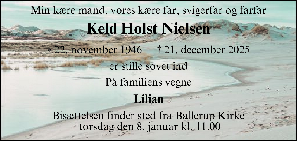 Dødsannonce for Keld Holst Nielsen