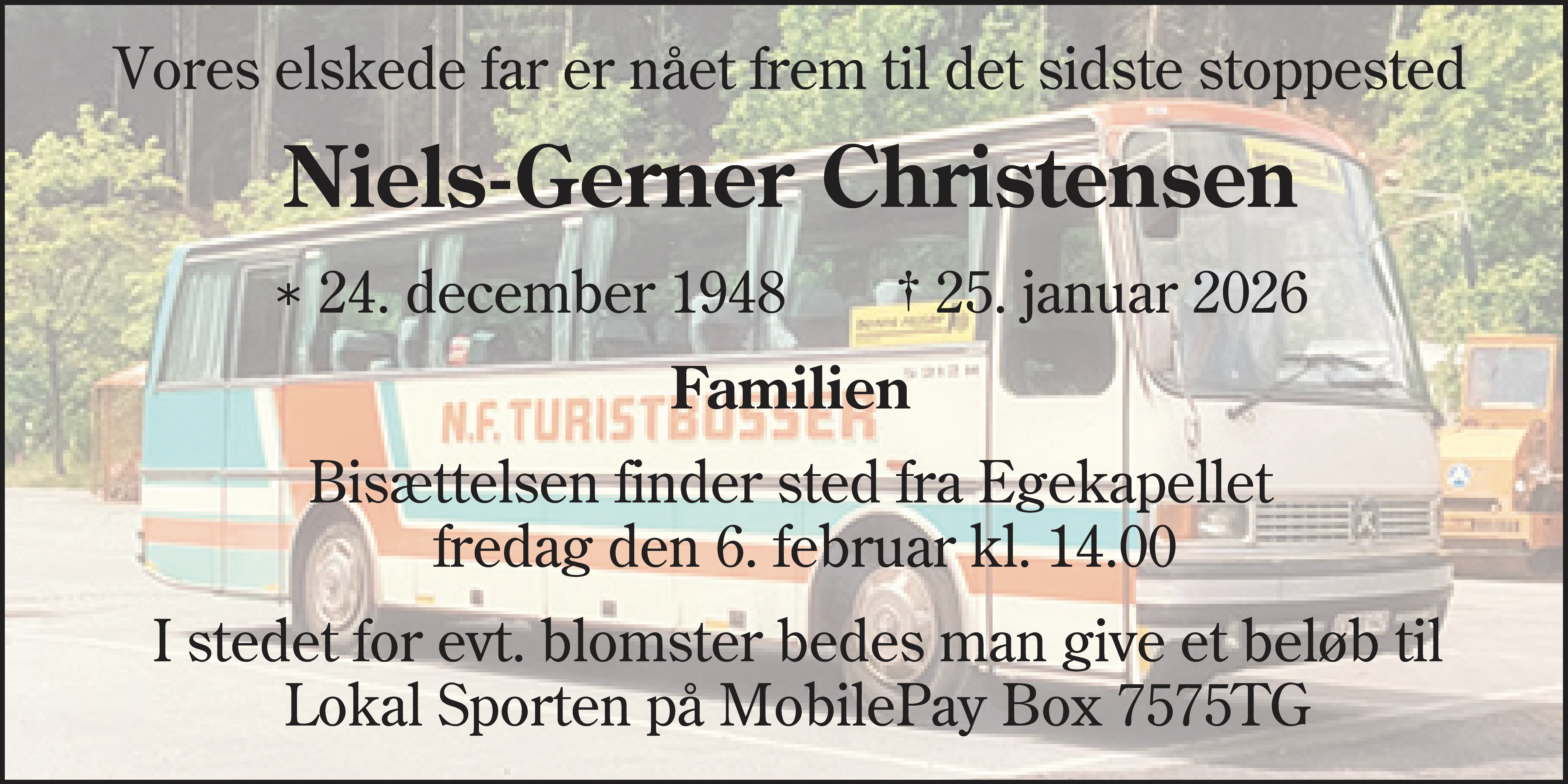 Dødsannonce for Niels-Gerner Christensen