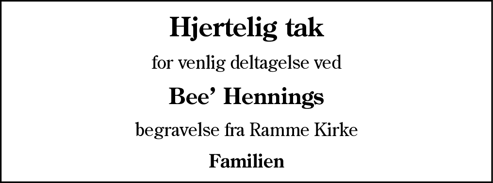 Dødsannonce for Henning Kristian Nielsen