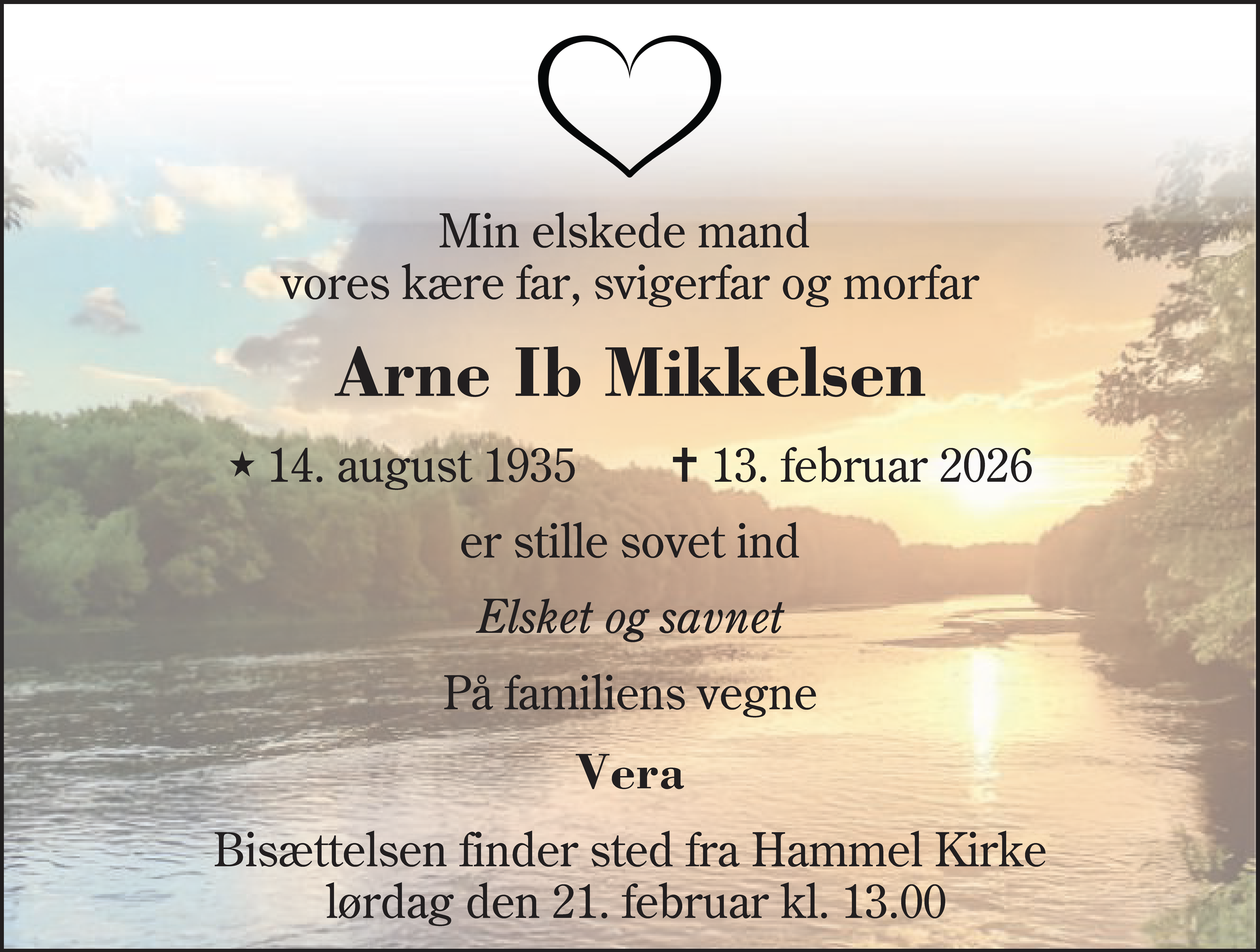 Dødsannonce for Arne Ib Mikkelsen