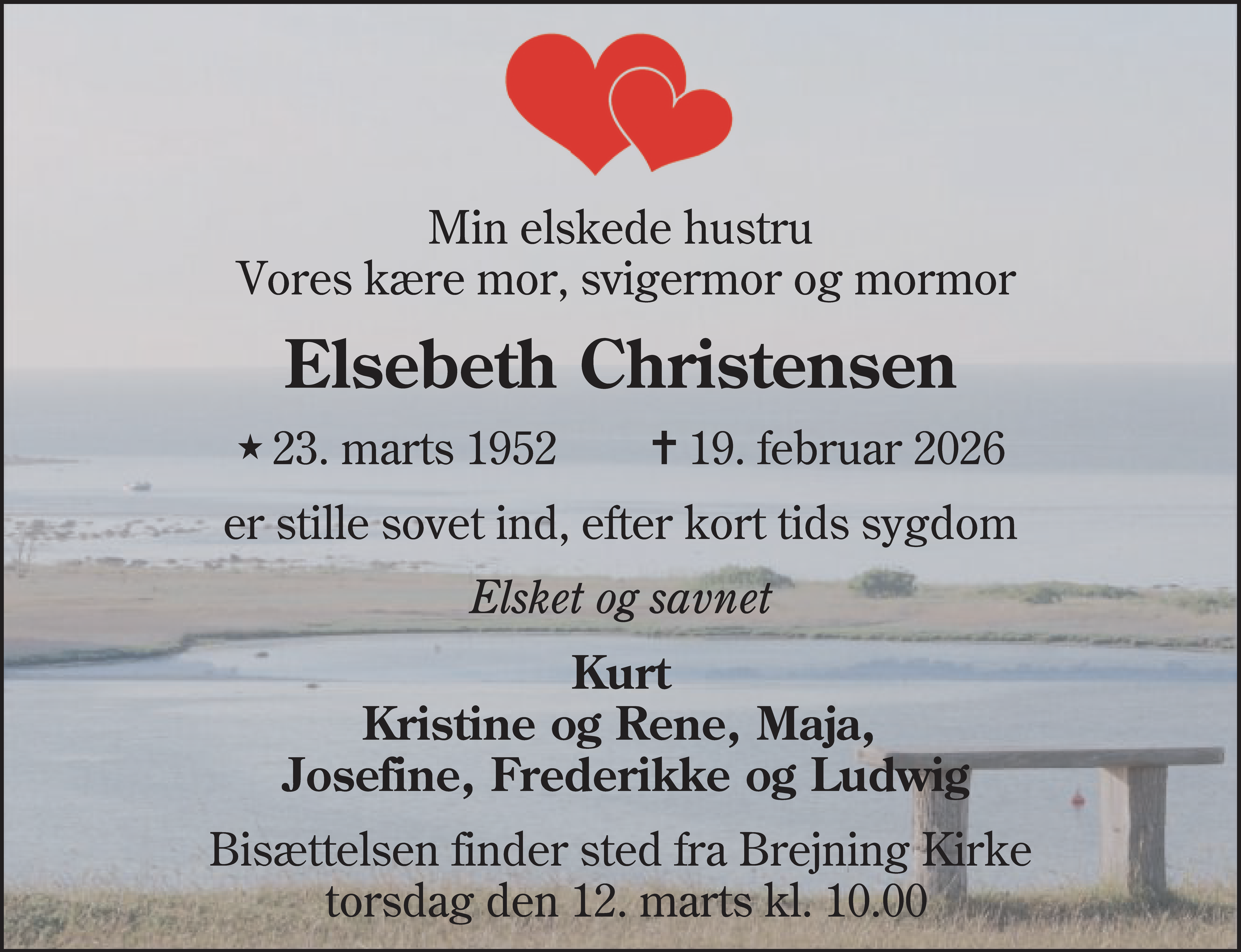 Dødsannonce for Elsebeth Christensen